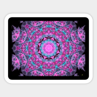 Pink and Teal mandala #2 Sticker